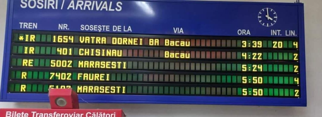 Trecerea la ora Europei Orientale în transportul feroviar