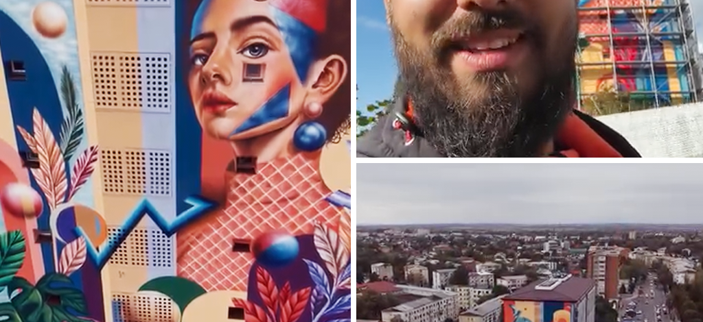 Tecuciul are de ieri cea mai mare pictură murală din Moldova!
