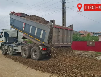 Ample lucrări de modernizare a infrastructurii rutiere pe DJ 240, la Negrilești!