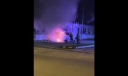 Autoturism în flăcări, la Tecuci!